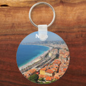 フランスのニースフランスのでリビエラの空中眺め キーホルダー (正面)