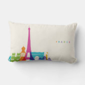 フランスのネオンスカイライン ランバークッション (裏面)