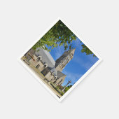 フランスのノイルムティエ・アン・リル教会 スタンダードカクテルナプキン (角)