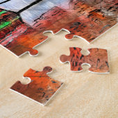 フランスのノルマンディにあるオンフルール港の水辺。 ジグソーパズル (側面)