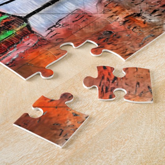 フランスのノルマンディにあるオンフルール港の水辺。 ジグソーパズル (側面)