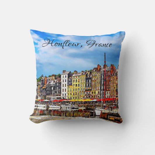 フランスのノルマンディにあるホンフルール港。 クッション (正面)