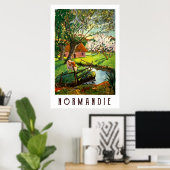 フランスのノルマンディの村 ポスター (ホームオフィス)