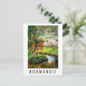 フランスのノルマンディの村 ポストカード (スタンド正面)