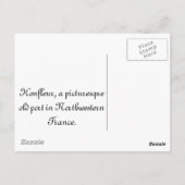 フランスのノルマンディの近くのホーンフルール ポストカード (裏面)