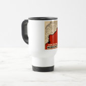 フランスのノルマンディへのヴィンテージ旅行 トラベルマグ (正面左)