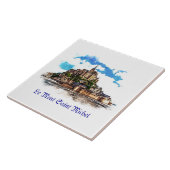 フランスのノルマンディーのモン・サン・ミシェル。 タイル (側面)