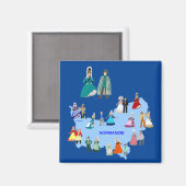 フランスのノルマンディー民俗学 マグネット (正面/裏面)