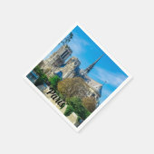 フランスのノートルダム スタンダードカクテルナプキン (角)