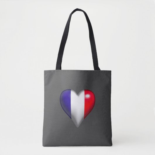 フランスのハート トートバッグ (正面)