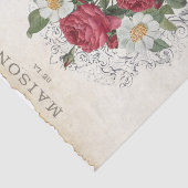 フランスのバラフラワーガーデンヴィンテージフレームの切り離し 薄葉紙 (詳細)