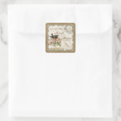 フランスのバララブバードヴィンテージレース – Mocha スクエアシール (バッグ)