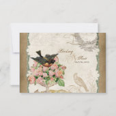 フランスのバララブバードヴィンテージレース – Mocha 出欠カード (裏面)