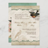 フランスのバララブバード旋回ヴィンテージレース – アクア 招待状 (正面/裏面)