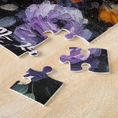 フランスのバラ印象派のブルドッグ絵画 ジグソーパズル (側面)