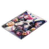 フランスのバラ印象派のブルドッグ絵画 ノートブック (左側)