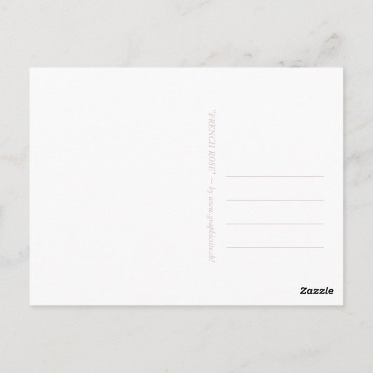 フランスのバラ – はがき (裏面)