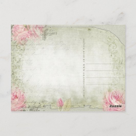 フランスのバラ – はがき (裏面)