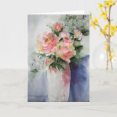 フランスのバラ-ファインアートグリーティングカード カード (黄色い花)