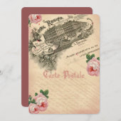 フランスのバラ - 招待状カード 招待状 (正面/裏面)