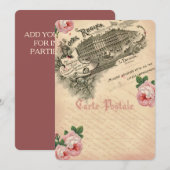 フランスのバラ - 招待状 (正面/裏面)