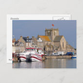 フランスのバルフルール港 ポストカード (正面/裏面)