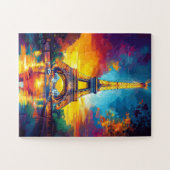 フランスのパリにあるエッフェルタワー。 ジグソーパズル (横)