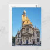 フランスのパリにあるサン・エティエンヌ・デュモン教会 ポストカード (正面/裏面)