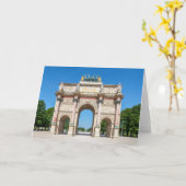 フランスのパリのカルーセル凱旋門 カード (黄色い花)