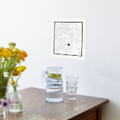 フランスのパリの地エレガント図 箔ポスター (レイダウン (キッチン))