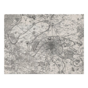 フランスのパリの地図 ポスター