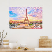 フランスのパリの美しい午後 ポスター (キッチン)