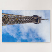 フランスのパリの雲の中のエッフェル塔 ジグソーパズル (横)