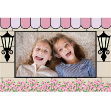 フランスのパリをテーマにした誕生日写真フレームポスター