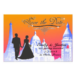 フランスのパリを表示して日付写真を保存 フォトプリント