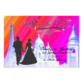 フランスのパリを表示して日付写真を保存 フォトプリント