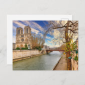 フランスのパリ中世の大聖堂ノートルダム ポストカード (正面/裏面)