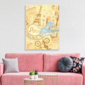フランスのパリ キャンバスプリント (インサイチュ (リビング))