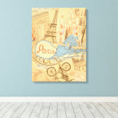 フランスのパリ キャンバスプリント (インサイチュ (ウッドフロア))