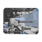 フランスのパリ、ブルーのヒント マグネット (横)