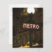 フランスのパリ。 ポストカード (正面/裏面)