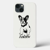 フランスのパーソナライズされたBulldog Puppy Pick Your Color Case-Mate iPhoneケース (裏面)