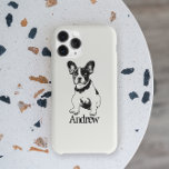 フランスのパーソナライズされたBulldog Puppy Pick Your Color iPhone 13ケース<br><div class="desc">カスタマイズ可能なフランスの文字/名前/イニシャル/モノグラムと背景色とブルドッグパピーのかわいいグラフィック。背景の色は好きな色に簡単に変更できまクリックす。ボタンの上カスタマイズ>編集の上クリック>背景>色のメニューは必要な色に対して1つ選択するか、16進コードで入力します。</div>