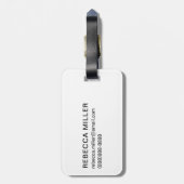 フランスのパーティー帽子のブルドッグ ラゲッジタグ (裏面縦)