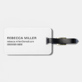 フランスのパーティー帽子のブルドッグ ラゲッジタグ (裏面横)