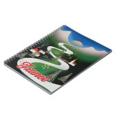 フランスのビンテージスタイルの旅行ポスター ノートブック (左側)