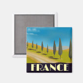 フランスのビンテージスタイルの旅行ポスター マグネット (正面/裏面)