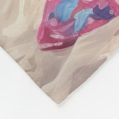 フランスのビーチのブルドッグ、犬の恋人のための夏の贈り物 フリースブランケット (角)