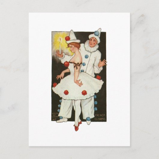 フランスのピエロ ポストカード (正面)