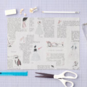 フランスのファッションアールデコオートクチュールヴィンテージ 薄葉紙 (クラフト)